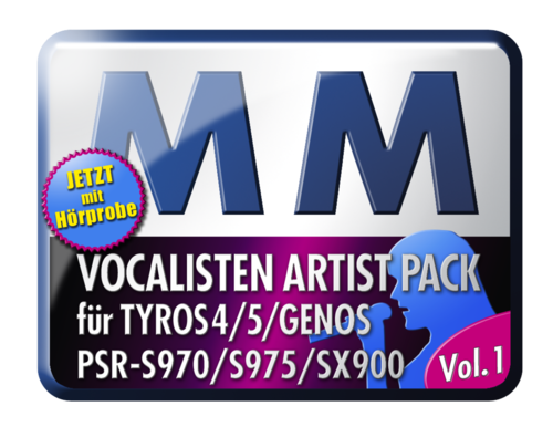MM Vocalisten Artist Pack Vol. 1 für YAMAHA PSR-S970/975/SX900/Tyros4/5/Genos