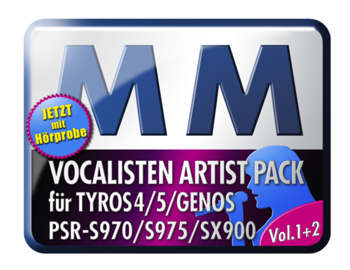 MM Vocalisten Artist Pack Vol. 1 & Vol. 2 für YAMAHA PSR-S970/S975/SX900/Tyros4/5/Genos1/2