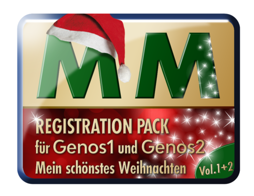 MM Registration Pack „Mein schönstes Weihnachten Vol. 1 & 2“ für YAMAHA Genos1 & Genos2
